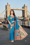 Regal  Morpitch   Paithani Jacquard Saree with Traditional Zari Border