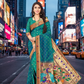 Morpitchh Silk  Paithani Jacquard Saree with Contrast Pallu & Zari Border